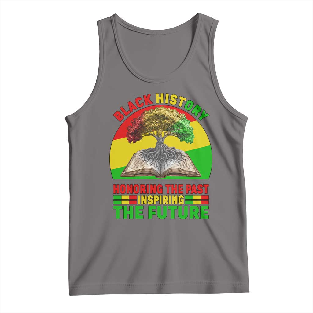 Black History Honoring The Past Inspiring The Future Tank Top African American Pride TS12 Deep Heather Print Your Wear