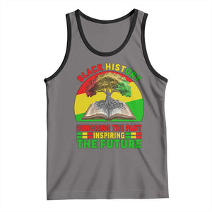 Black History Honoring The Past Inspiring The Future Tank Top African American Pride TS12 Deep Heather Black Print Your Wear