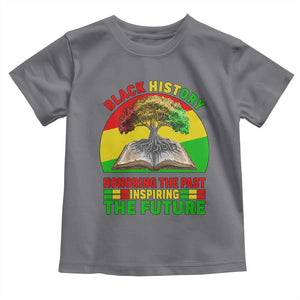 Black History Honoring The Past Inspiring The Future Toddler T Shirt African American Pride TS12 Charcoal Print Your Wear
