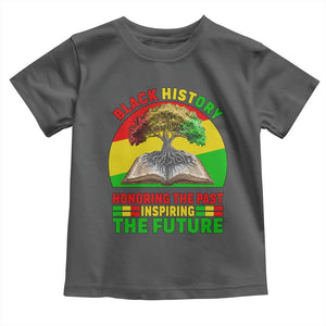 Black History Honoring The Past Inspiring The Future Toddler T Shirt African American Pride TS12 Dark Heather Print Your Wear