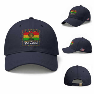 Black History Month Baseball Cap Honoring The Past Inspiring The Future TS12 Baseball Cap Universal Fit Navy Print Your Wear