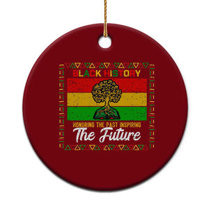 Black History Month Ceramic Ornament Honoring The Past Inspiring The Future TS12 1pc Red Print Your Wear