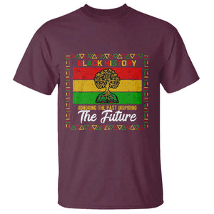 Black History Month T Shirt Honoring The Past Inspiring The Future TS12 Maroon Print Your Wear