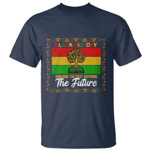 Black History Month T Shirt Honoring The Past Inspiring The Future TS12 Navy Print Your Wear