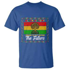 Black History Month T Shirt Honoring The Past Inspiring The Future TS12 Royal Blue Print Your Wear