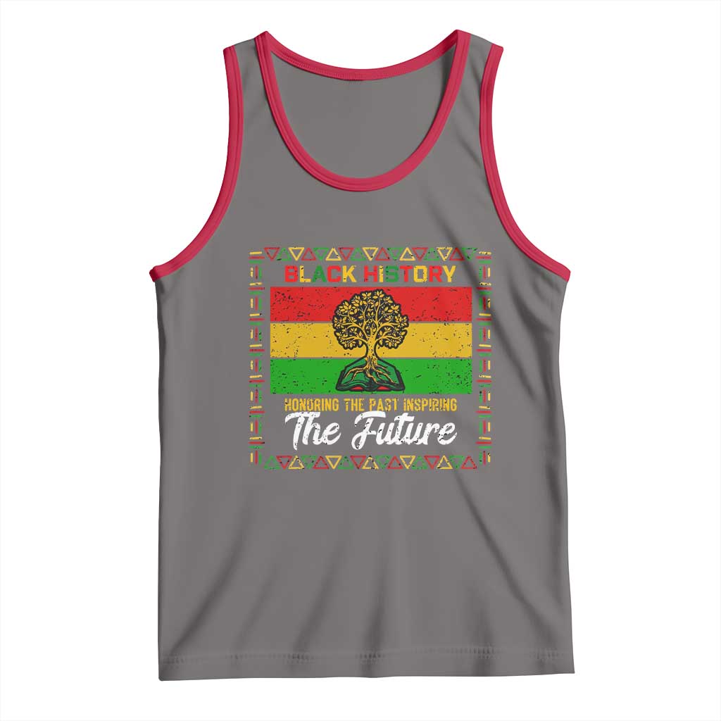 Black History Month Tank Top Honoring The Past Inspiring The Future TS12 Deep Heather Red Print Your Wear