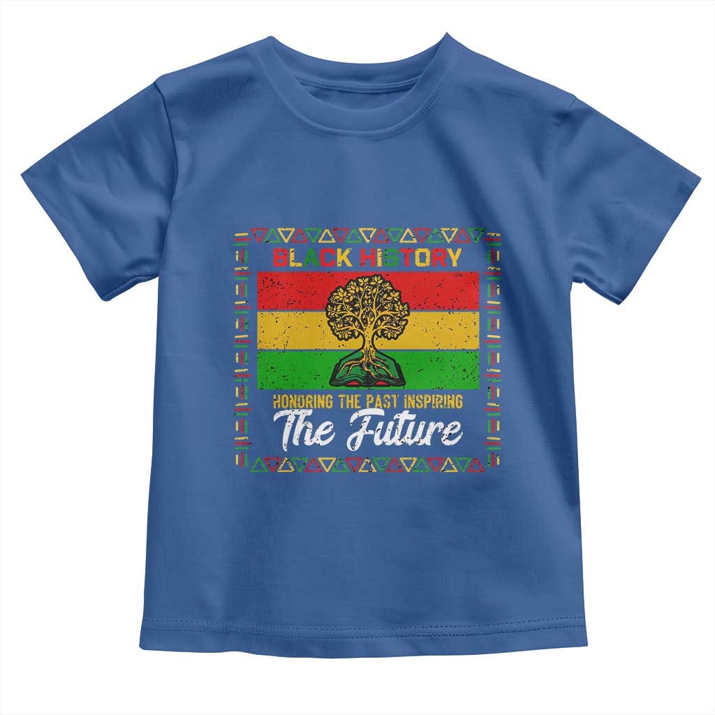 Black History Month Toddler T Shirt Honoring The Past Inspiring The Future TS12 Royal Blue Print Your Wear