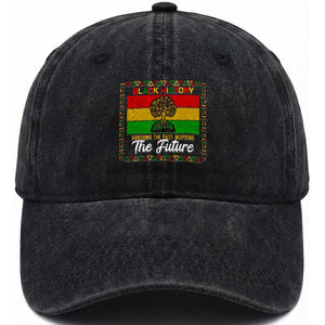 Black History Month Washed Cotton Baseball Cap Honoring The Past Inspiring The Future TS12 Print Your Wear