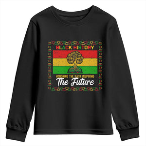Black History Month Youth Sweatshirt Honoring The Past Inspiring The Future TS12 Black Print Your Wear