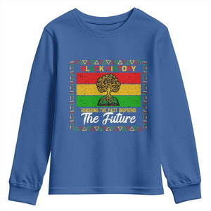 Black History Month Youth Sweatshirt Honoring The Past Inspiring The Future TS12 Royal Blue Print Your Wear