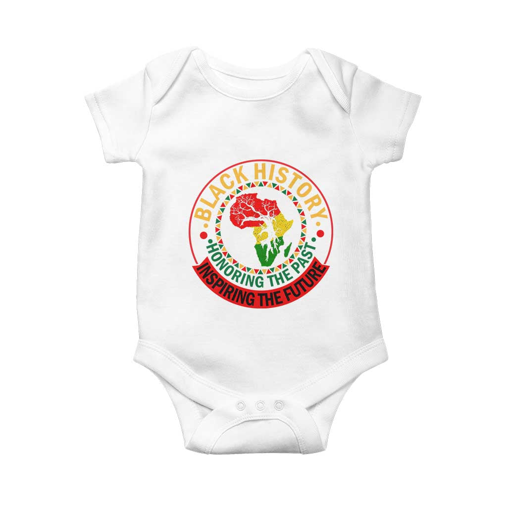 Inspiring The Future Honoring The Past Baby Onesie African American Heritage TS12 White Print Your Wear