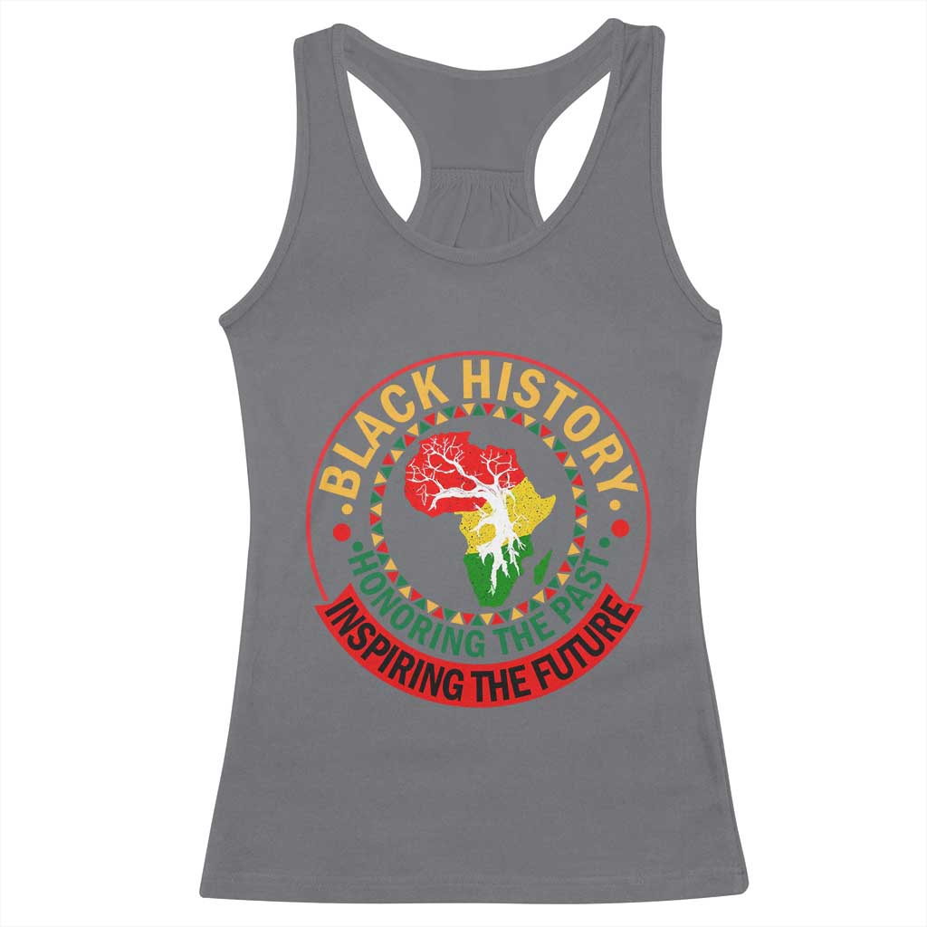 Inspiring The Future Honoring The Past Racerback Tank Top African American Heritage TS12 Charcoal Print Your Wear