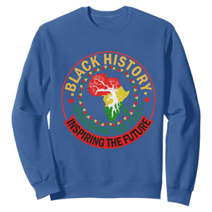 Inspiring The Future Honoring The Past Sweatshirt African American Heritage TS12 Royal Blue Print Your Wear