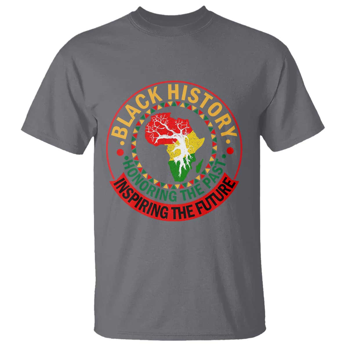 Inspiring The Future Honoring The Past T Shirt African American Heritage TS12 Charcoal Print Your Wear