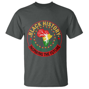 Inspiring The Future Honoring The Past T Shirt African American Heritage TS12 Dark Heather Print Your Wear
