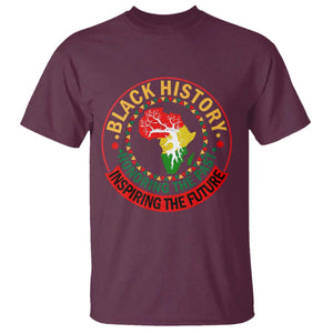 Inspiring The Future Honoring The Past T Shirt African American Heritage TS12 Maroon Print Your Wear