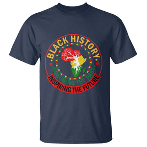 Inspiring The Future Honoring The Past T Shirt African American Heritage TS12 Navy Print Your Wear
