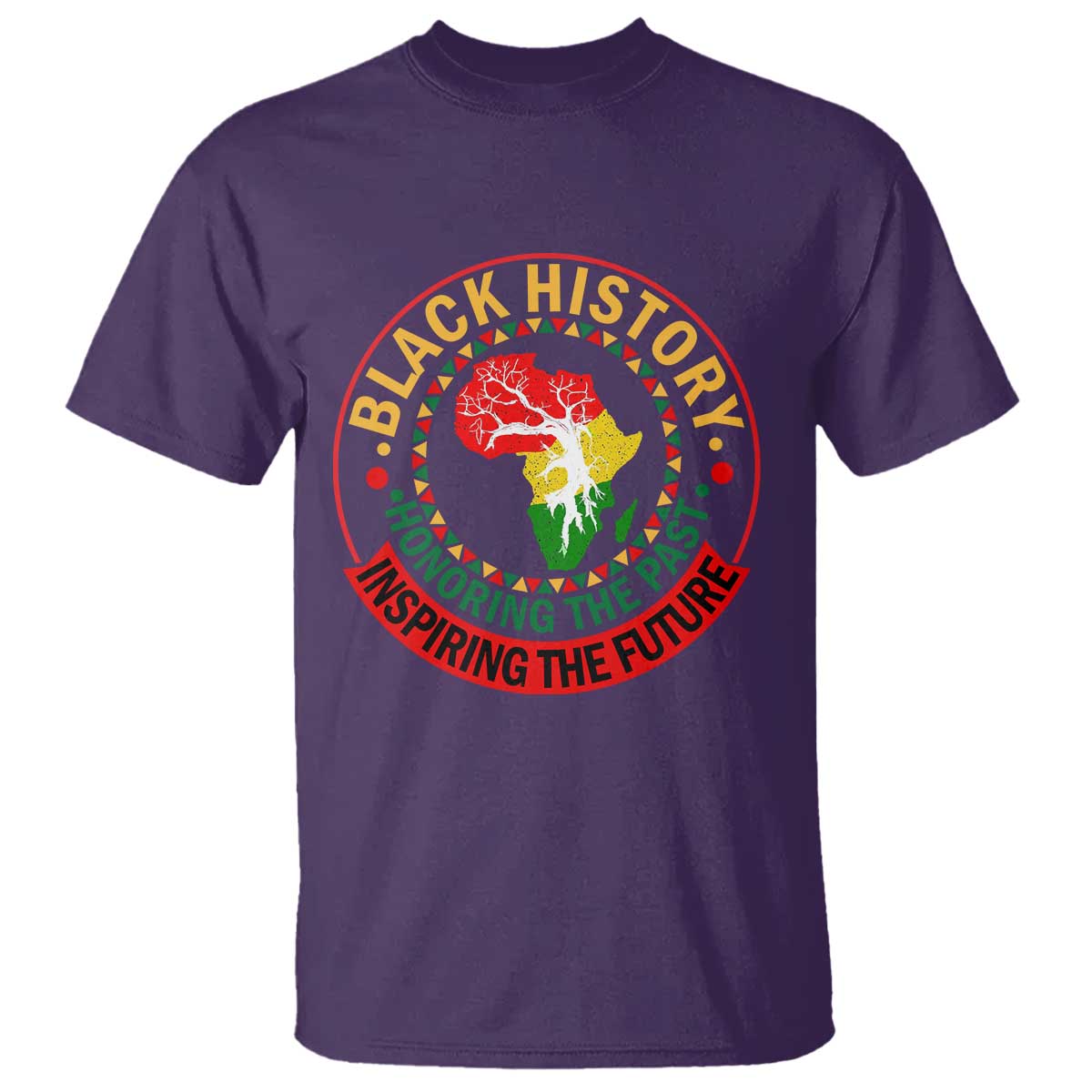Inspiring The Future Honoring The Past T Shirt African American Heritage TS12 Purple Print Your Wear