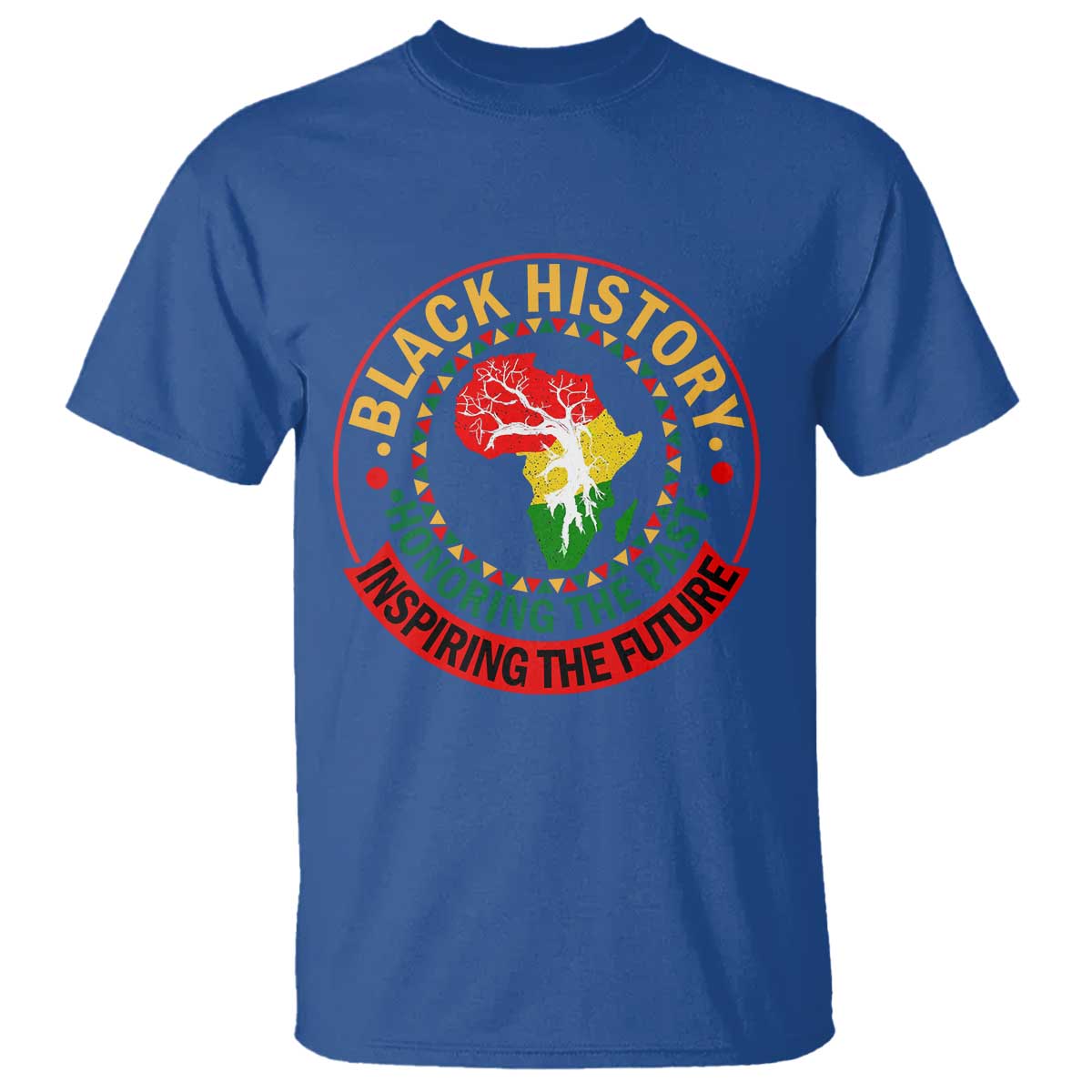 Inspiring The Future Honoring The Past T Shirt African American Heritage TS12 Royal Blue Print Your Wear