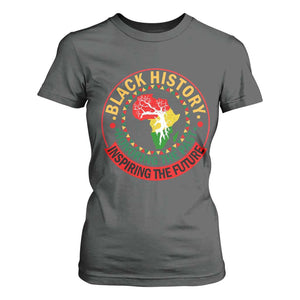 Inspiring The Future Honoring The Past T Shirt For Women African American Heritage TS12 Dark Heather Print Your Wear