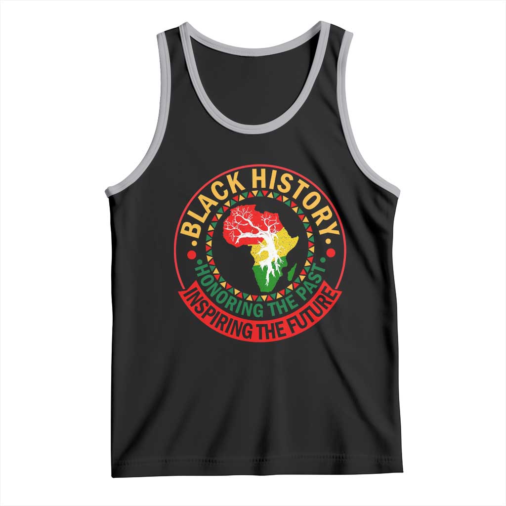 Inspiring The Future Honoring The Past Tank Top African American Heritage TS12 Black Athletic Heather Print Your Wear