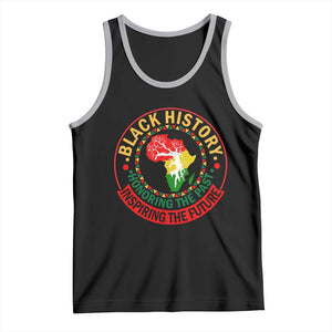 Inspiring The Future Honoring The Past Tank Top African American Heritage TS12 Black Athletic Heather Print Your Wear