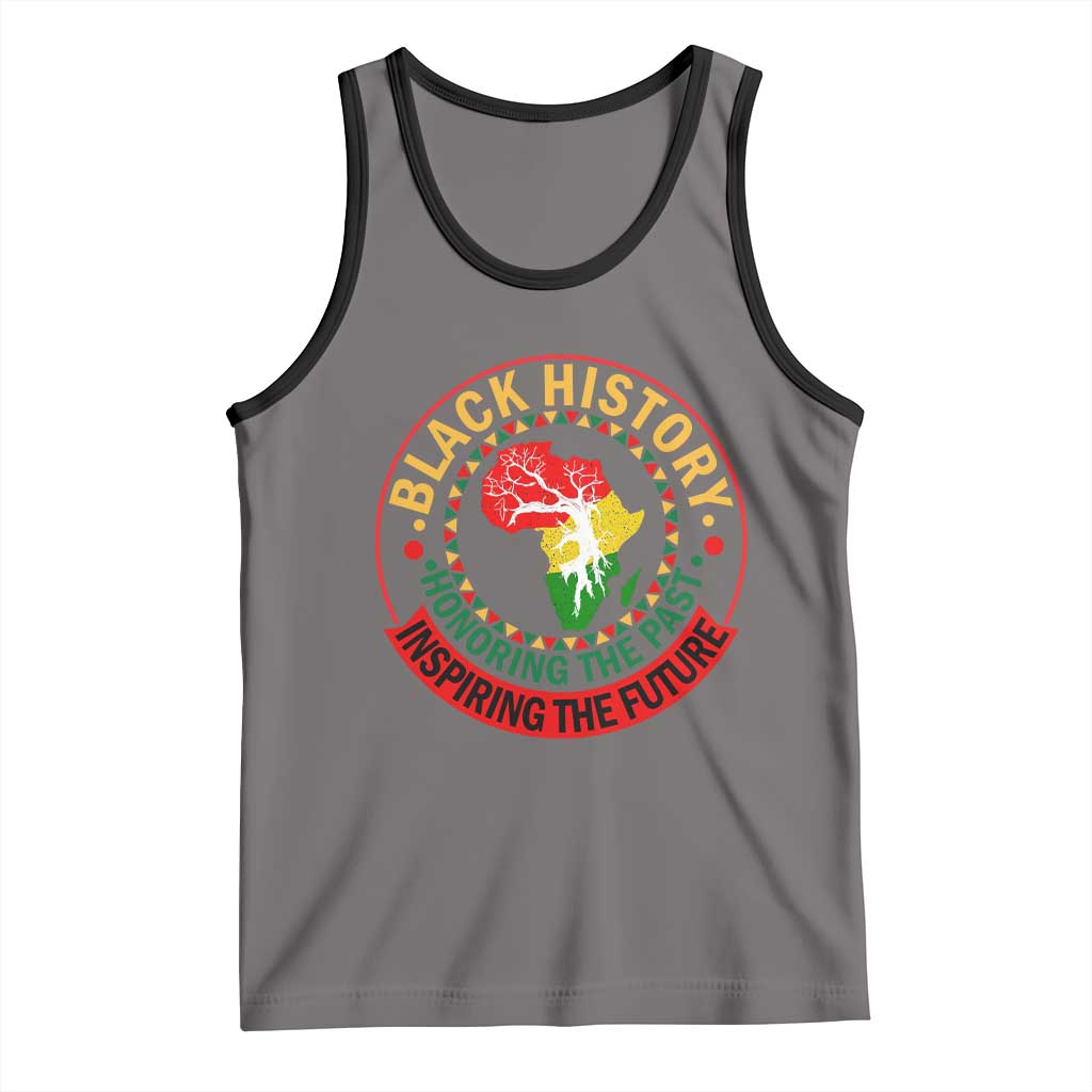 Inspiring The Future Honoring The Past Tank Top African American Heritage TS12 Deep Heather Black Print Your Wear