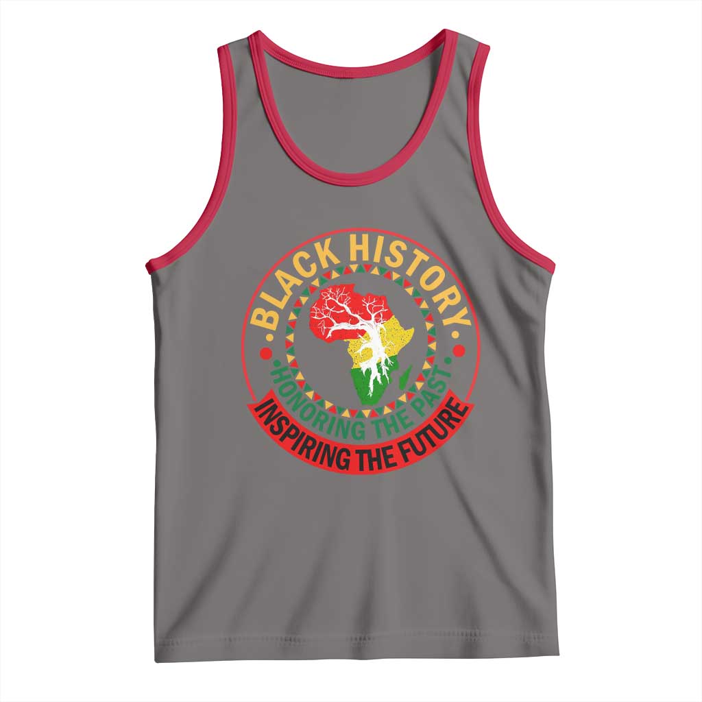 Inspiring The Future Honoring The Past Tank Top African American Heritage TS12 Deep Heather Red Print Your Wear