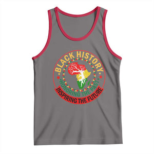 Inspiring The Future Honoring The Past Tank Top African American Heritage TS12 Deep Heather Red Print Your Wear