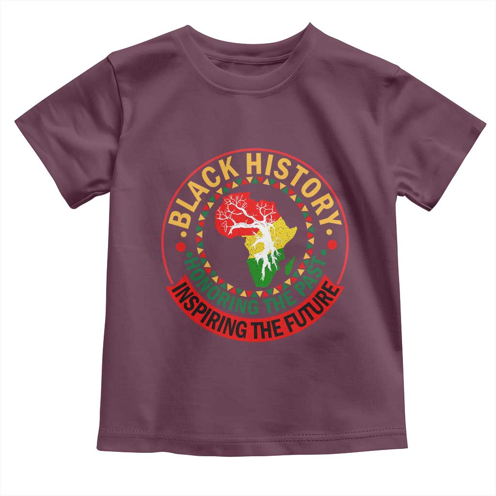 Inspiring The Future Honoring The Past Toddler T Shirt African American Heritage TS12 Maroon Print Your Wear