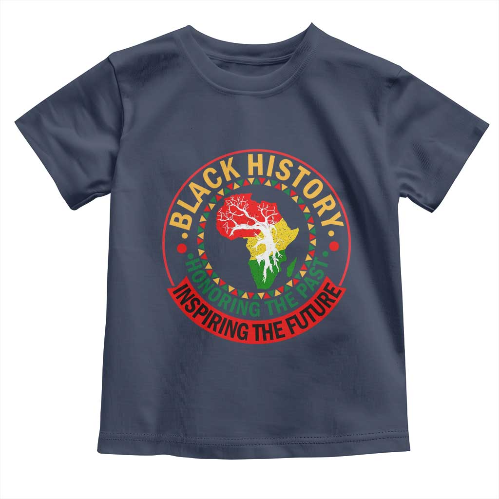 Inspiring The Future Honoring The Past Toddler T Shirt African American Heritage TS12 Navy Print Your Wear