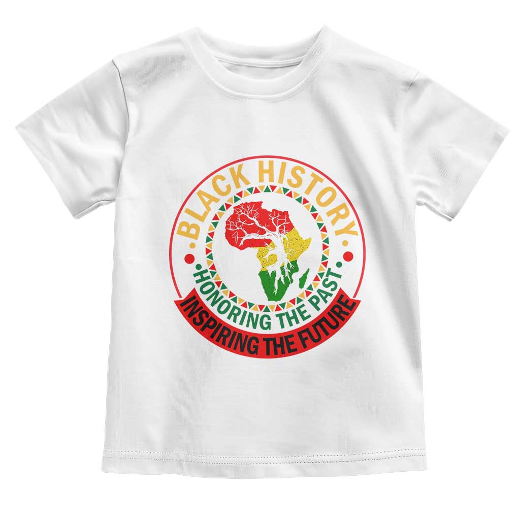 Inspiring The Future Honoring The Past Toddler T Shirt African American Heritage TS12 White Print Your Wear