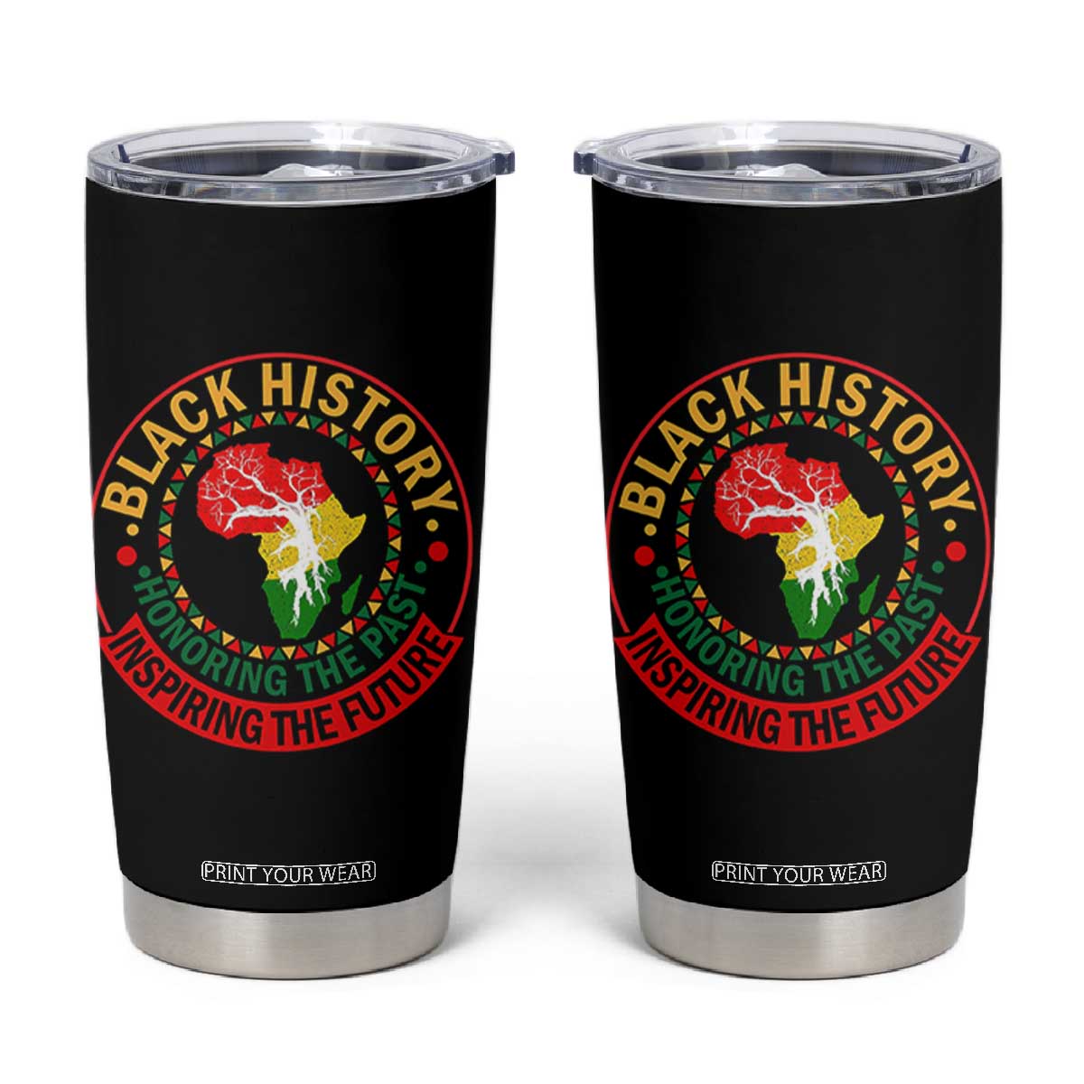 Inspiring The Future Honoring The Past Tumbler Cup African American Heritage TS12 Black Print Your Wear