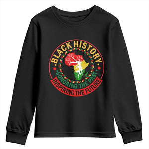 Inspiring The Future Honoring The Past Youth Sweatshirt African American Heritage TS12 Black Print Your Wear