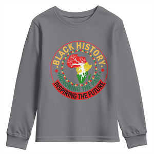 Inspiring The Future Honoring The Past Youth Sweatshirt African American Heritage TS12 Charcoal Print Your Wear