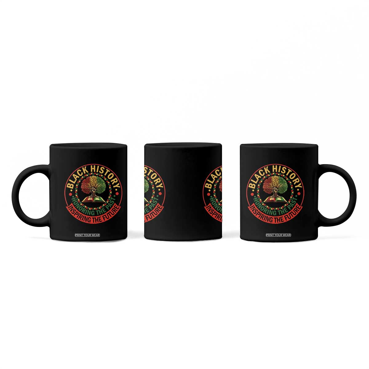 Black History Month Quote Coffee Mug Honoring The Past Inspiring The Future Gift TS12 Print Your Wear