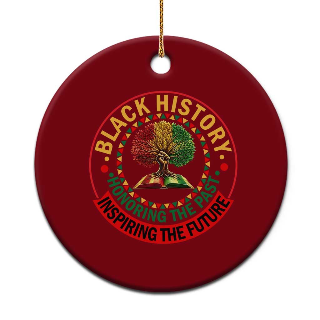 Black History Month Quote Ceramic Ornament Honoring The Past Inspiring The Future Gift TS12 1pc Red Print Your Wear