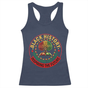 Black History Month Quote Racerback Tank Top Honoring The Past Inspiring The Future Gift TS12 Navy Print Your Wear