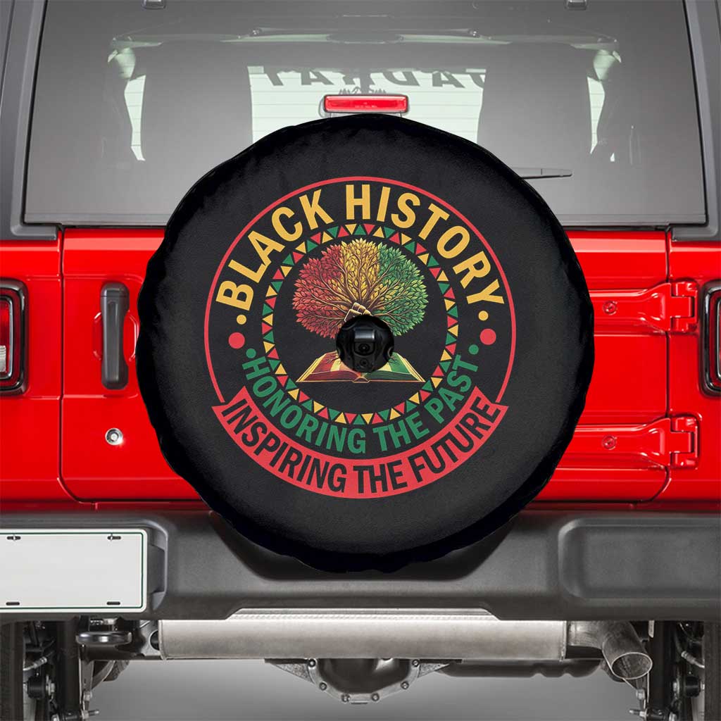 Black History Month Quote Spare Tire Cover Honoring The Past Inspiring The Future Gift TS12 Black Print Your Wear