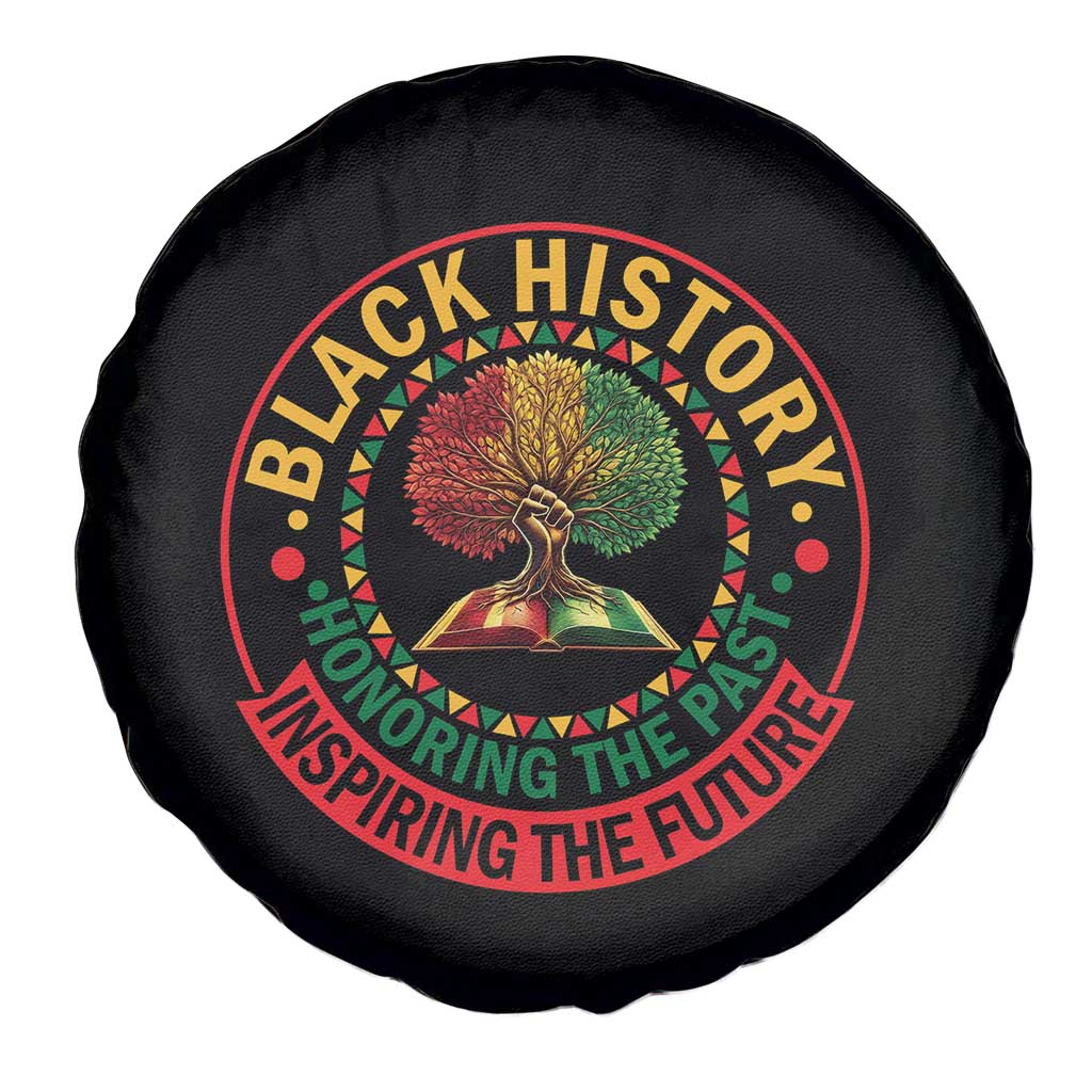Black History Month Quote Spare Tire Cover Honoring The Past Inspiring The Future Gift TS12 Print Your Wear
