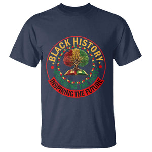 Black History Month Quote T Shirt Honoring The Past Inspiring The Future Gift TS12 Navy Print Your Wear