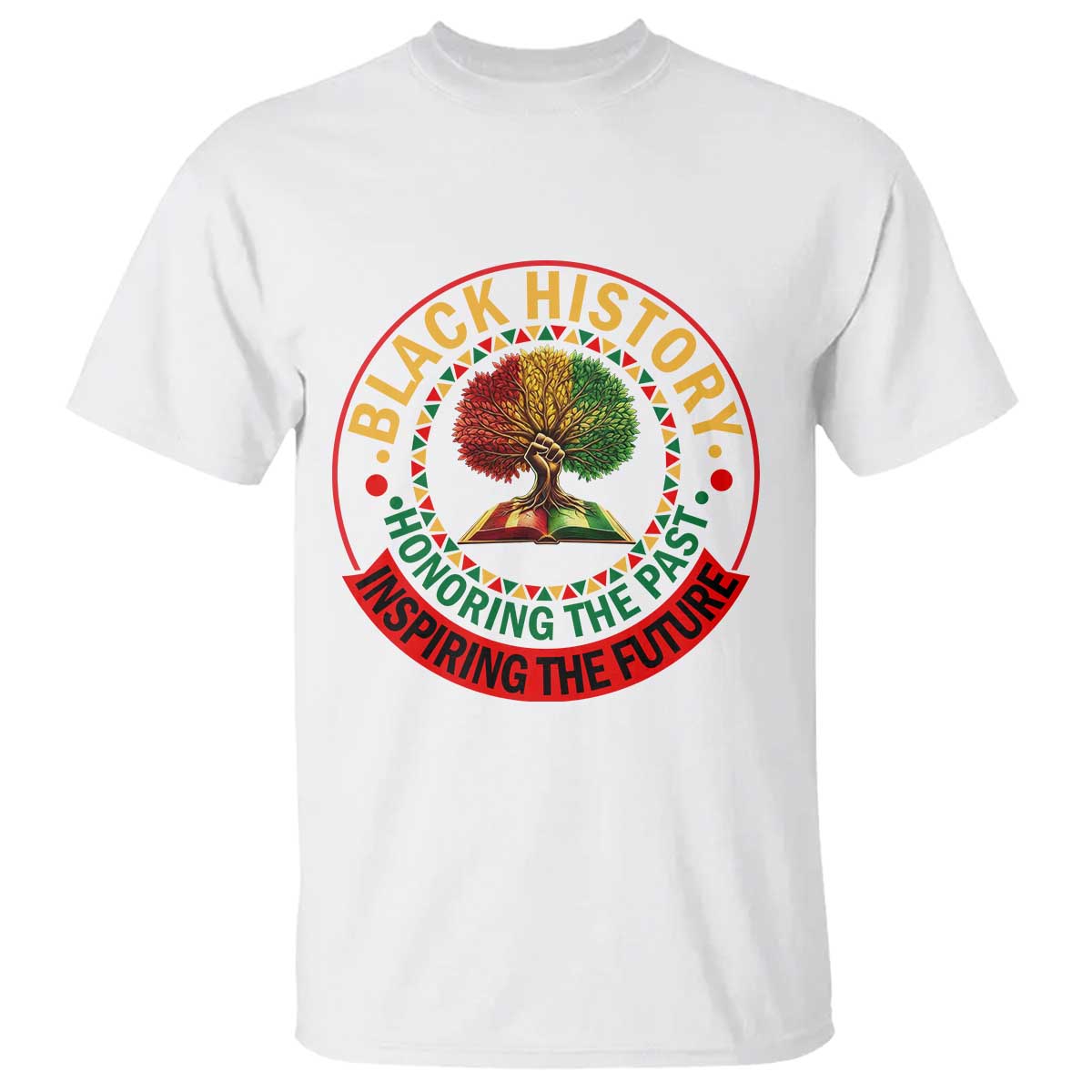 Black History Month Quote T Shirt Honoring The Past Inspiring The Future Gift TS12 White Print Your Wear