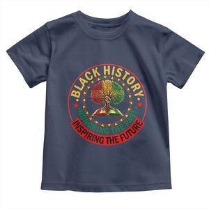 Black History Month Quote Toddler T Shirt Honoring The Past Inspiring The Future Gift TS12 Navy Print Your Wear