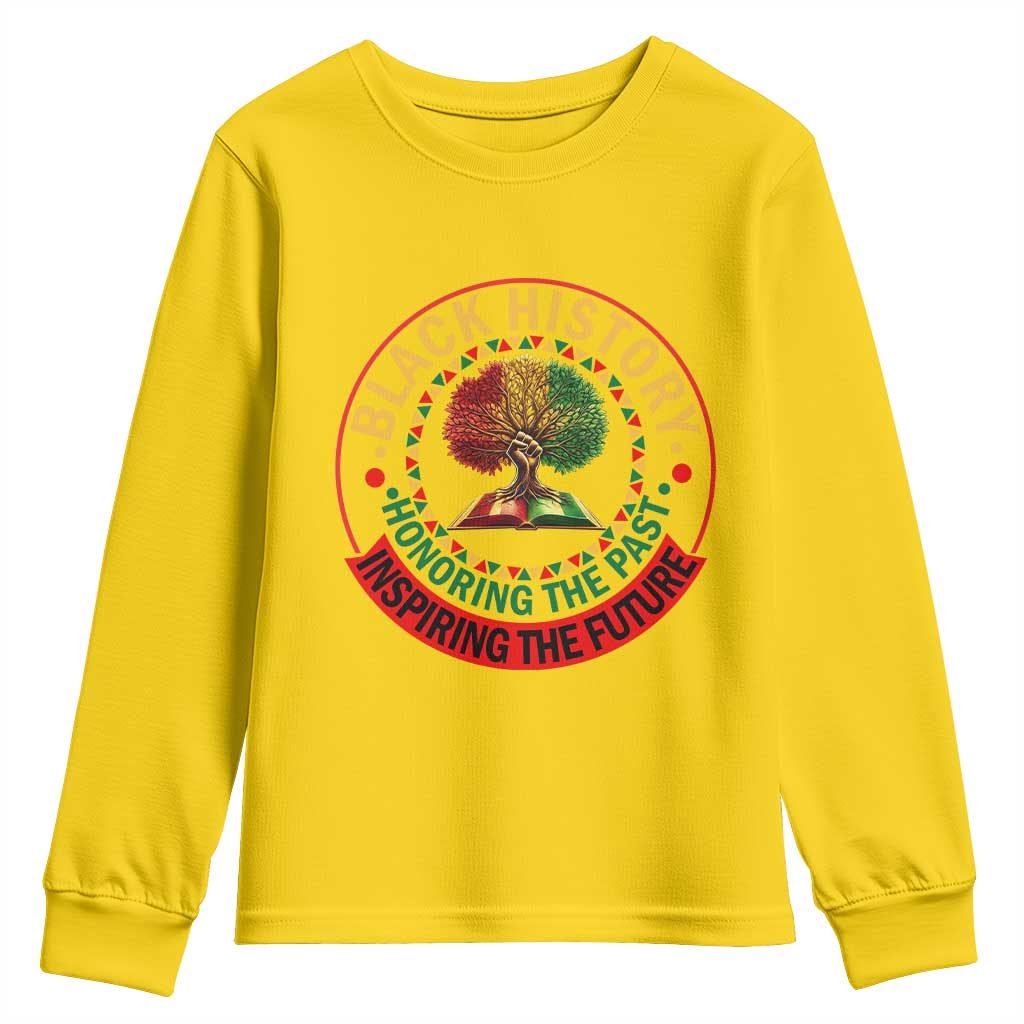 Black History Month Quote Youth Sweatshirt Honoring The Past Inspiring The Future Gift TS12 Daisy Print Your Wear