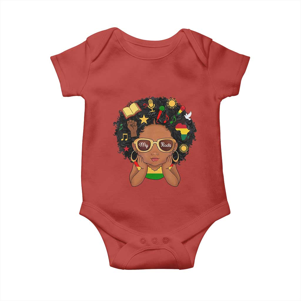 My Roots Black History Culture Pride Baby Onesie African American Heritage TS12 Red Print Your Wear