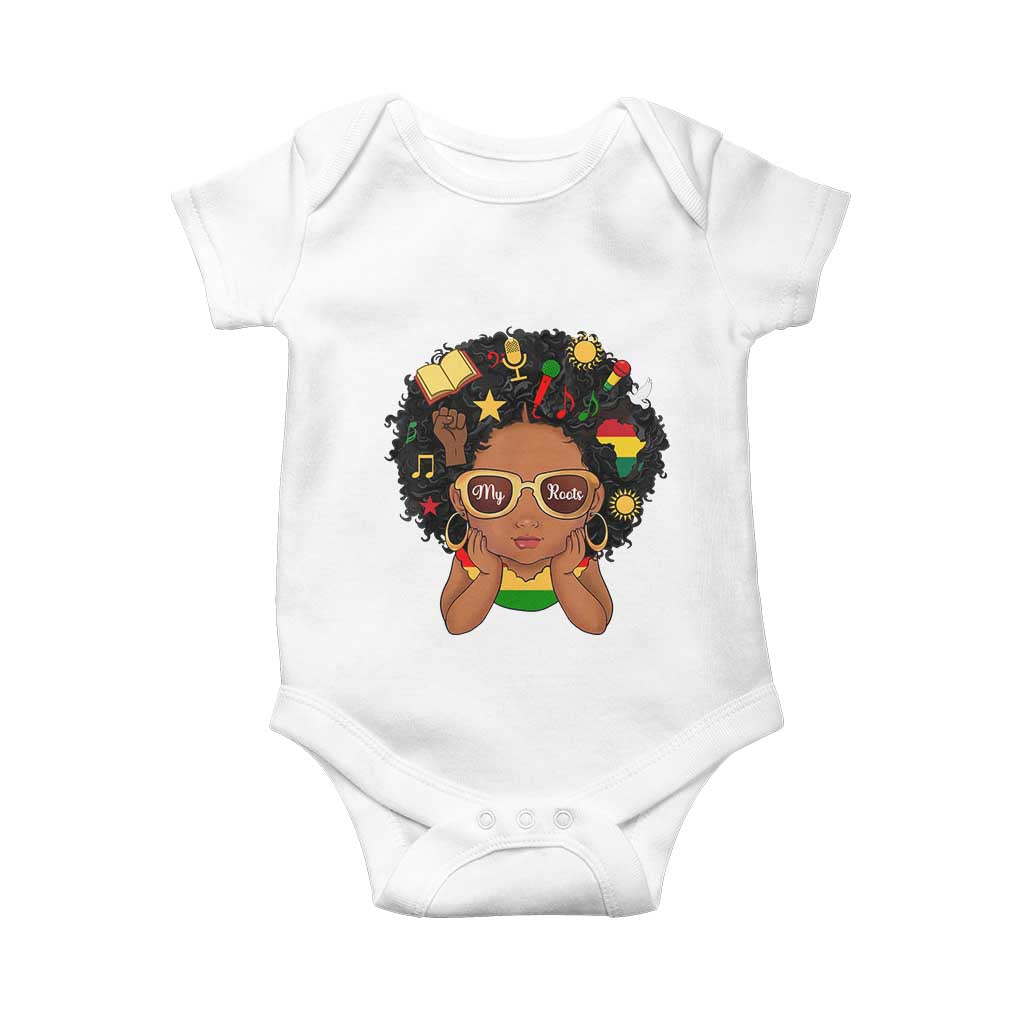 My Roots Black History Culture Pride Baby Onesie African American Heritage TS12 White Print Your Wear