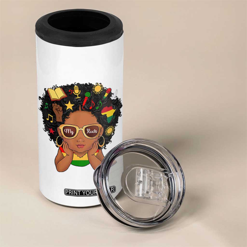 My Roots Black History Culture Pride 4 in 1 Can Cooler Tumbler African American Heritage TS12 Print Your Wear