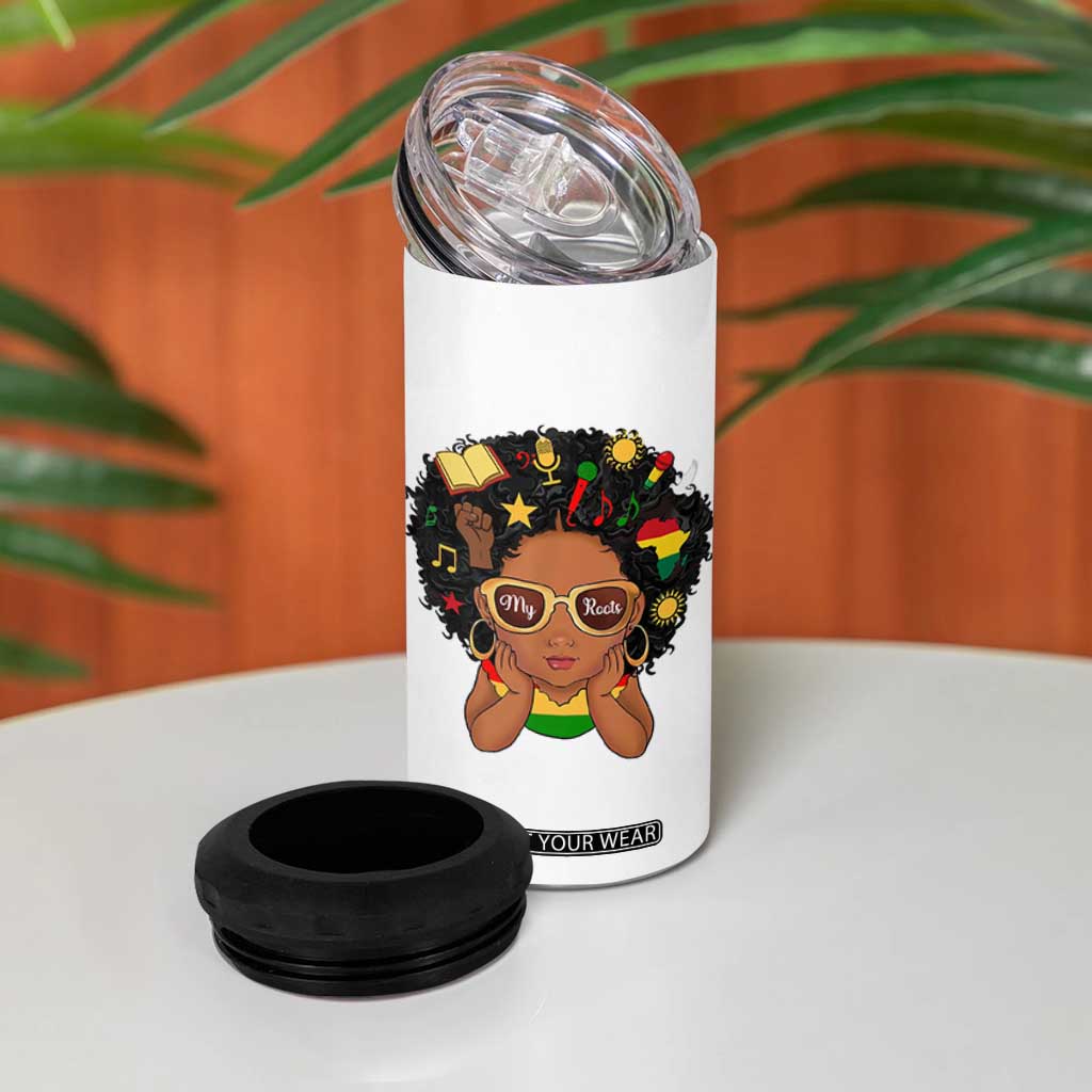 My Roots Black History Culture Pride 4 in 1 Can Cooler Tumbler African American Heritage TS12 Print Your Wear