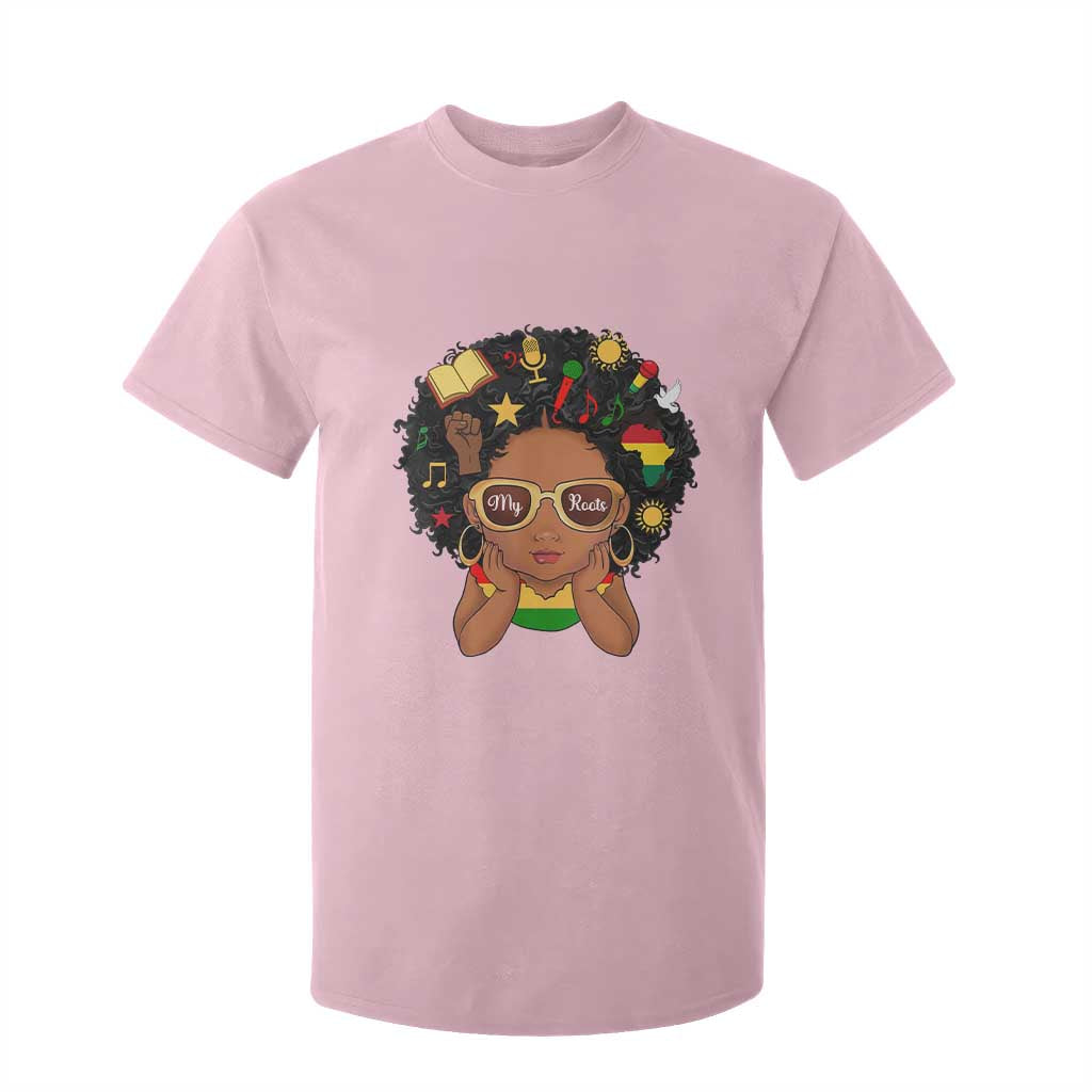 My Roots Black History Culture Pride T Shirt For Kid African American Heritage TS12 Light Pink Print Your Wear