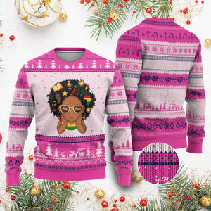 My Roots Black History Culture Pride Ugly Christmas Sweater African American Heritage TS12 Hot Pink Print Your Wear